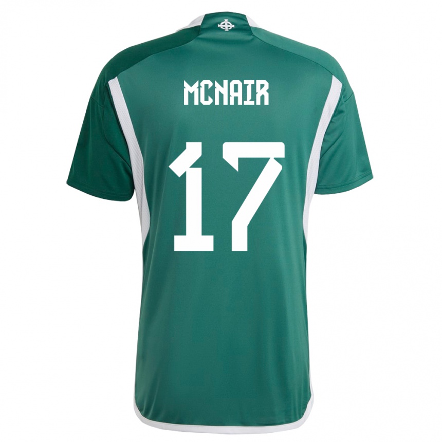 Kids Football Northern Ireland Paddy Mcnair #17 Green Home Jersey 24-26 T-Shirt Za