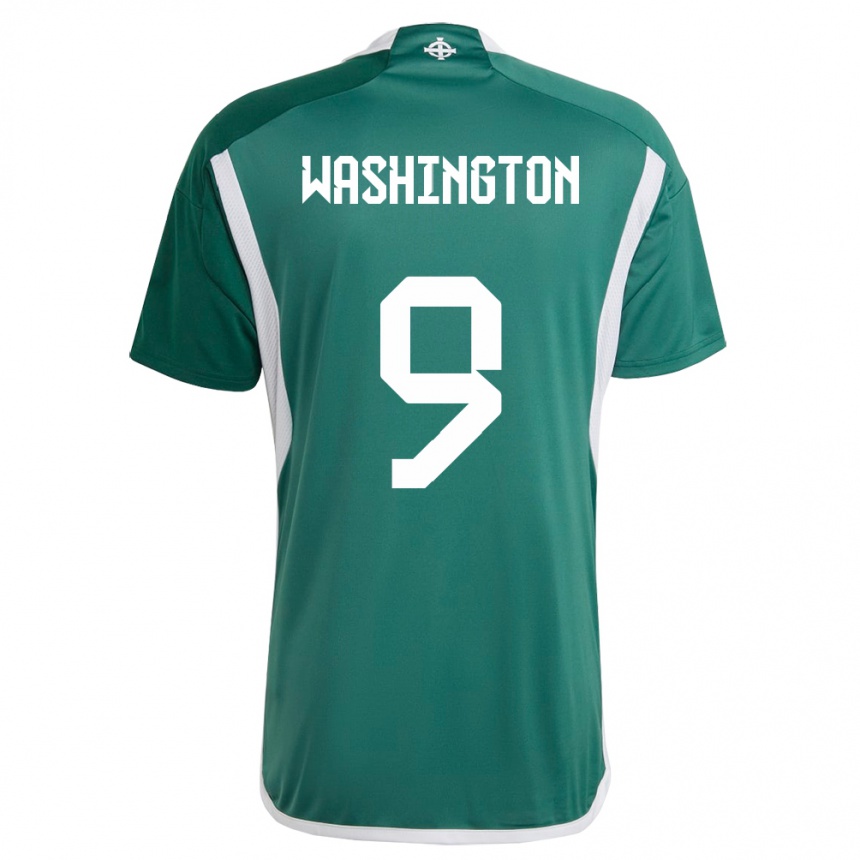 Kids Football Northern Ireland Conor Washington #9 Green Home Jersey 24-26 T-Shirt Za