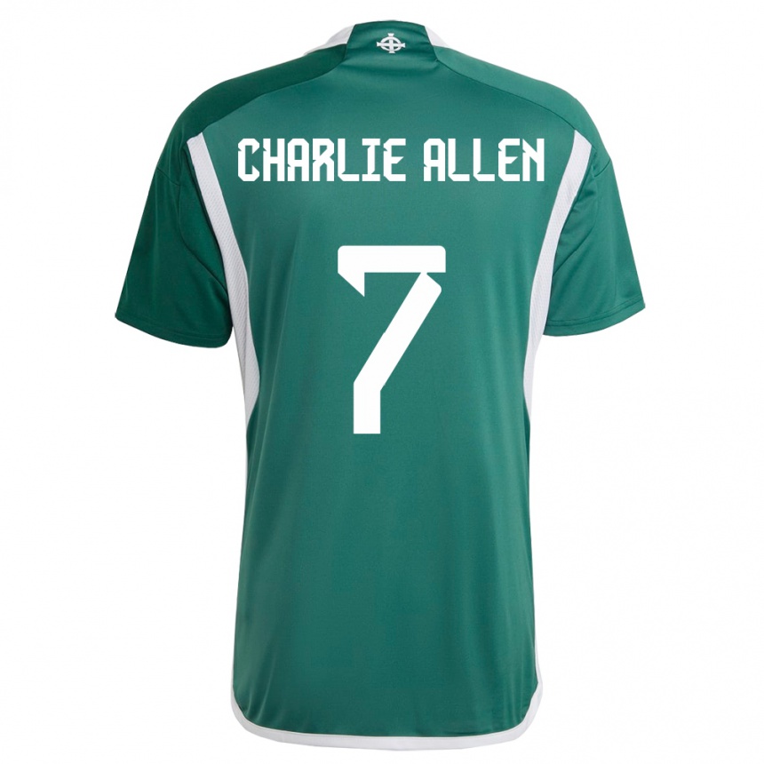 Kids Football Northern Ireland Charlie Allen #7 Green Home Jersey 24-26 T-Shirt Za