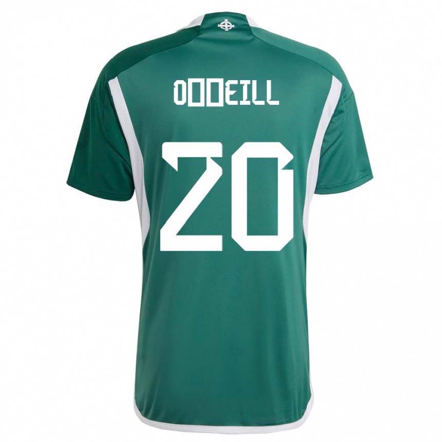 Kids Football Northern Ireland Ceadach O’neill #20 Green Home Jersey 24-26 T-Shirt Za