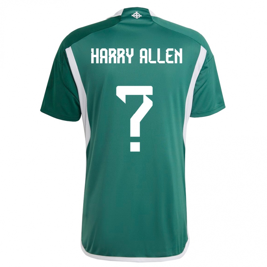 Kids Football Northern Ireland Harry Allen #0 Green Home Jersey 24-26 T-Shirt Za