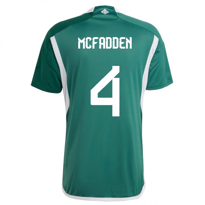 Kids Football Northern Ireland Sarah Mcfadden #4 Green Home Jersey 24-26 T-Shirt Za