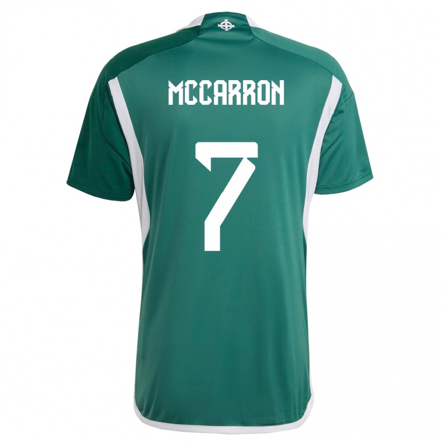 Kids Football Northern Ireland Chloe Mccarron #7 Green Home Jersey 24-26 T-Shirt Za