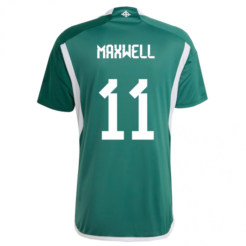 Kids Football Northern Ireland Danielle Maxwell #11 Green Home Jersey 24-26 T-Shirt Za