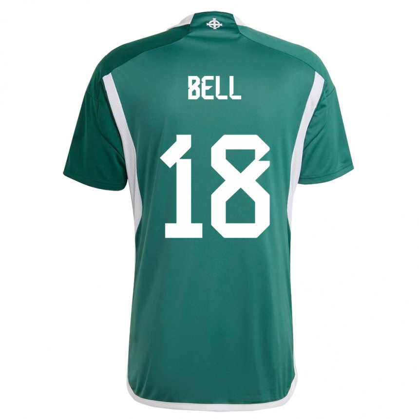 Kids Football Northern Ireland Megan Bell #18 Green Home Jersey 24-26 T-Shirt Za