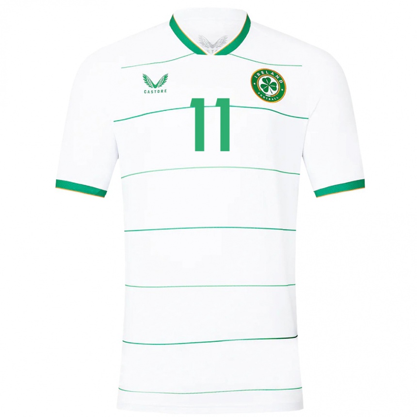 Kids Football Ireland James Mcclean #11 White Away Jersey 24-26 T-Shirt Za