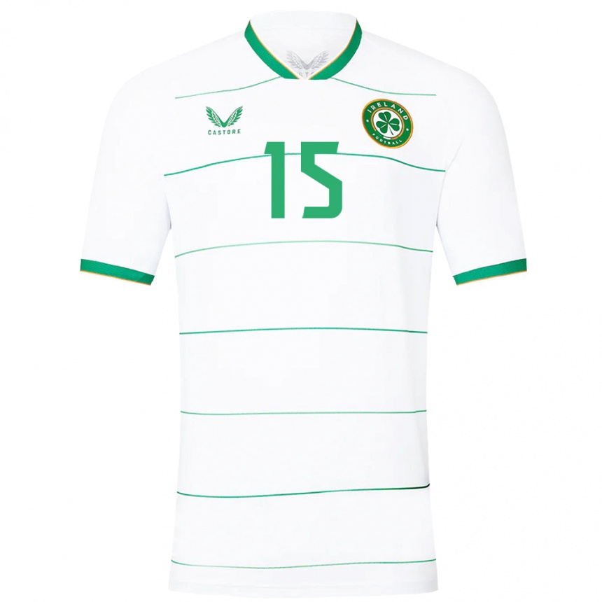 Kids Football Ireland Gideon Tetteh #15 White Away Jersey 24-26 T-Shirt Za