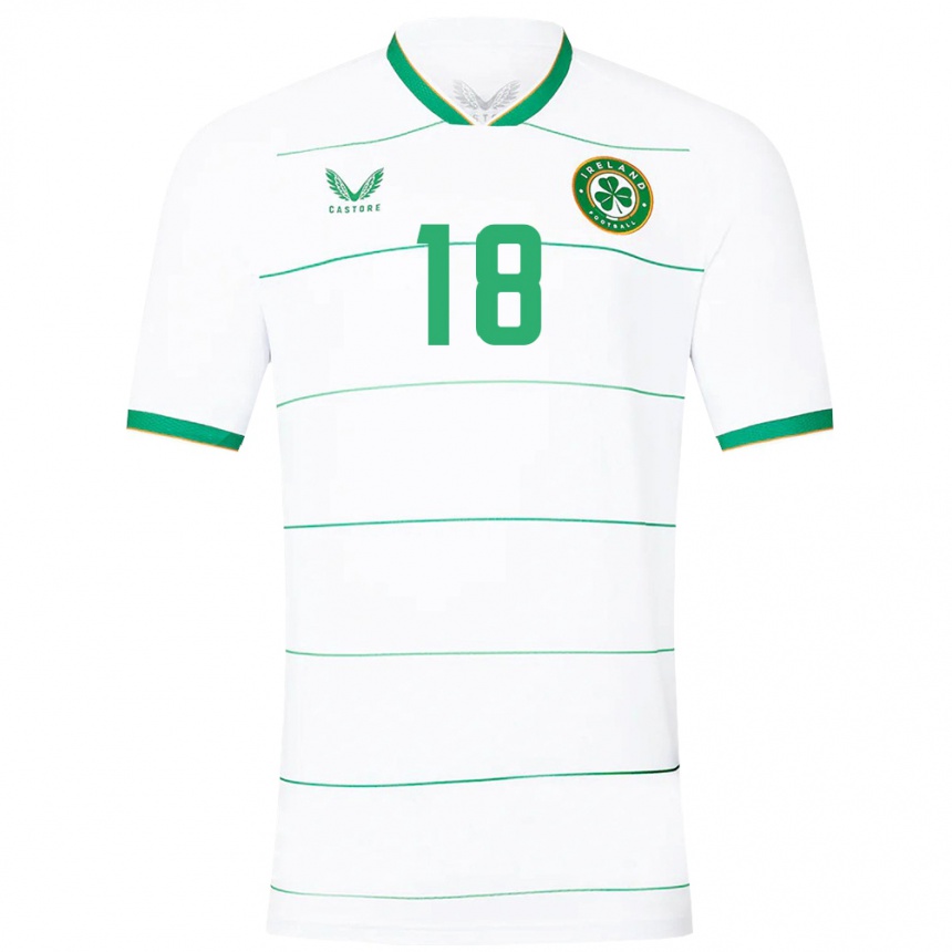 Kids Football Ireland Christy Grogan #18 White Away Jersey 24-26 T-Shirt Za