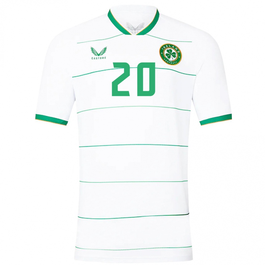 Kids Football Ireland Marissa Sheva #20 White Away Jersey 24-26 T-Shirt Za