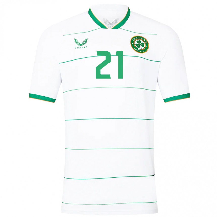 Kids Football Ireland Sean Grehan #21 White Away Jersey 24-26 T-Shirt Za