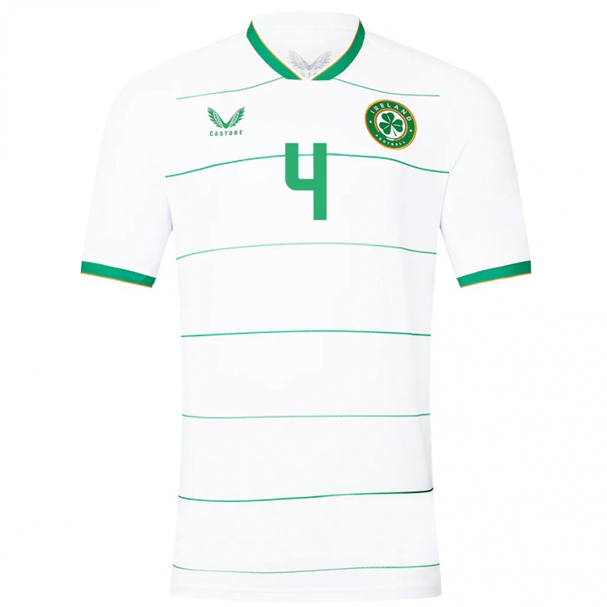 Kids Football Ireland Cathal Heffernan #4 White Away Jersey 24-26 T-Shirt Za