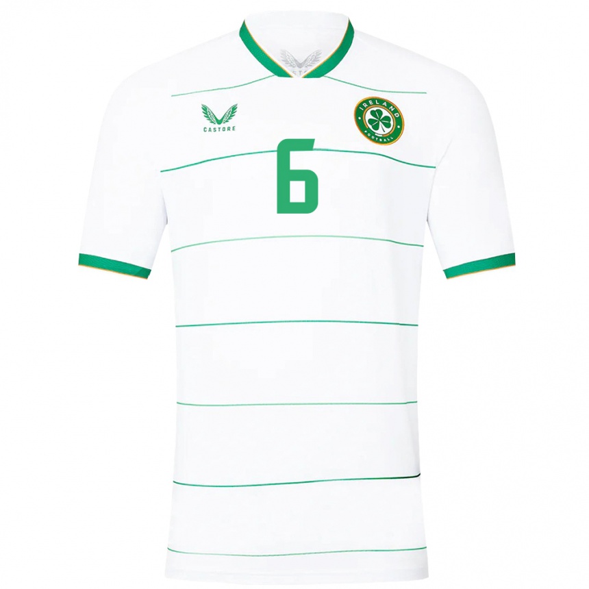 Kids Football Ireland Josh Cullen #6 White Away Jersey 24-26 T-Shirt Za