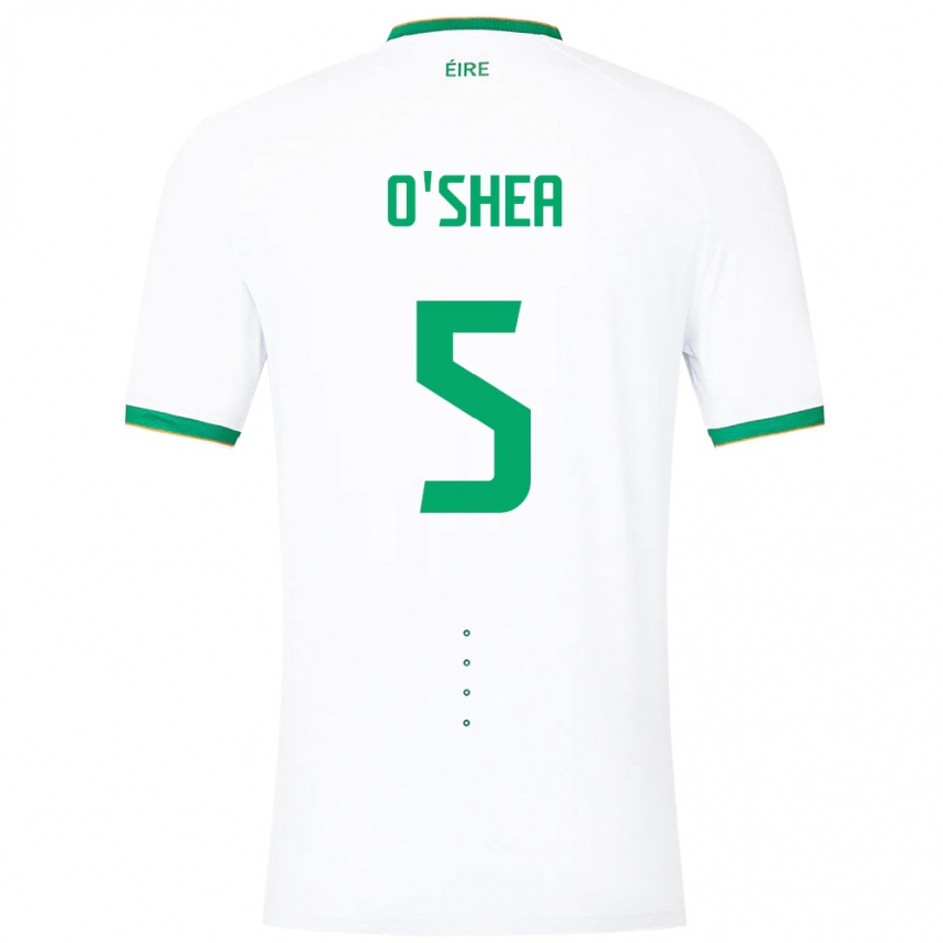 Kids Football Ireland Dara O'shea #5 White Away Jersey 24-26 T-Shirt Za