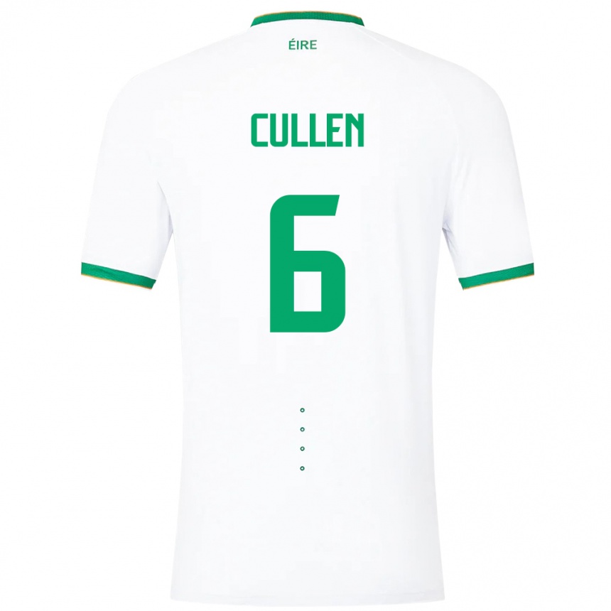 Kids Football Ireland Josh Cullen #6 White Away Jersey 24-26 T-Shirt Za