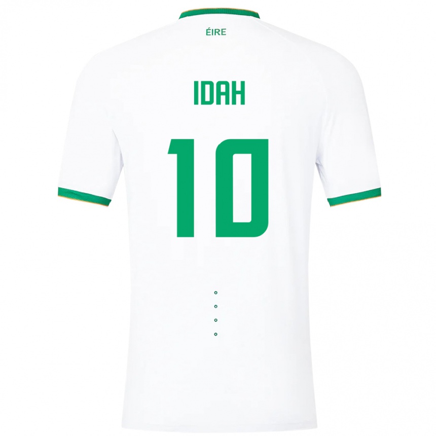 Kids Football Ireland Adam Idah #10 White Away Jersey 24-26 T-Shirt Za