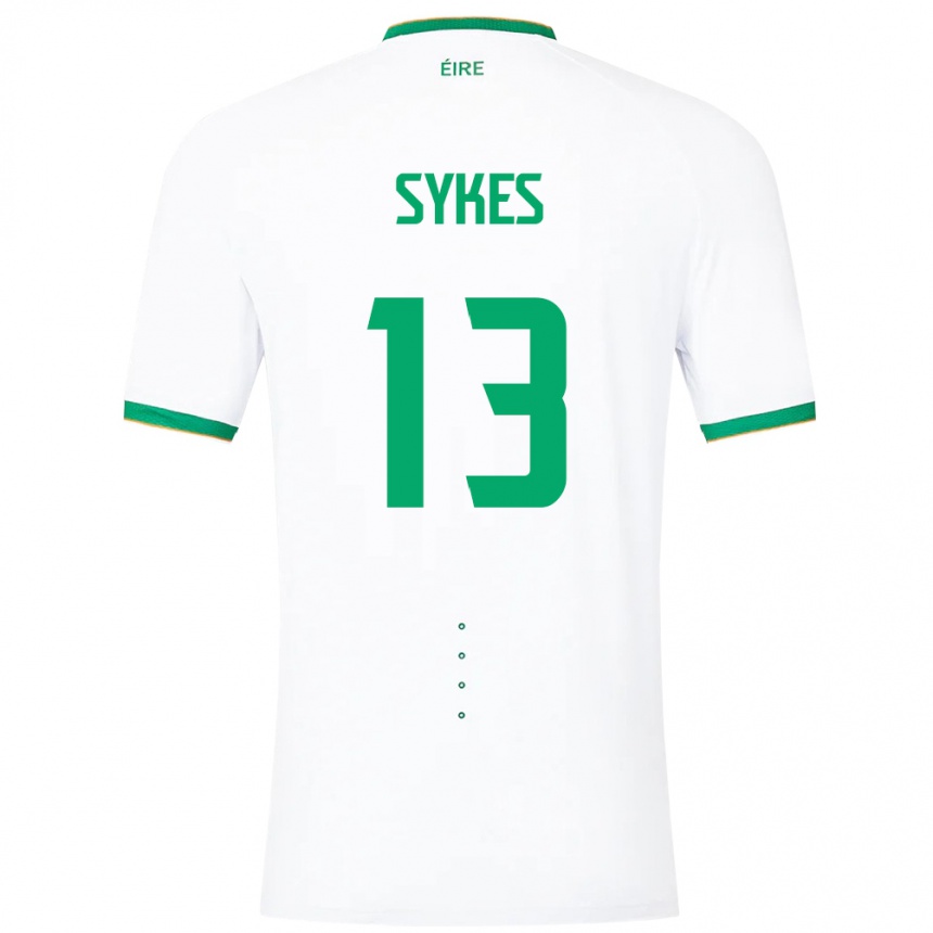 Kids Football Ireland Mark Sykes #13 White Away Jersey 24-26 T-Shirt Za