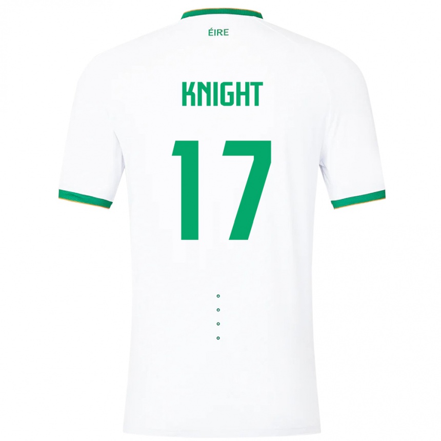 Kids Football Ireland Jason Knight #17 White Away Jersey 24-26 T-Shirt Za