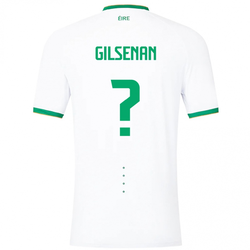 Kids Football Ireland Zak Gilsenan #0 White Away Jersey 24-26 T-Shirt Za