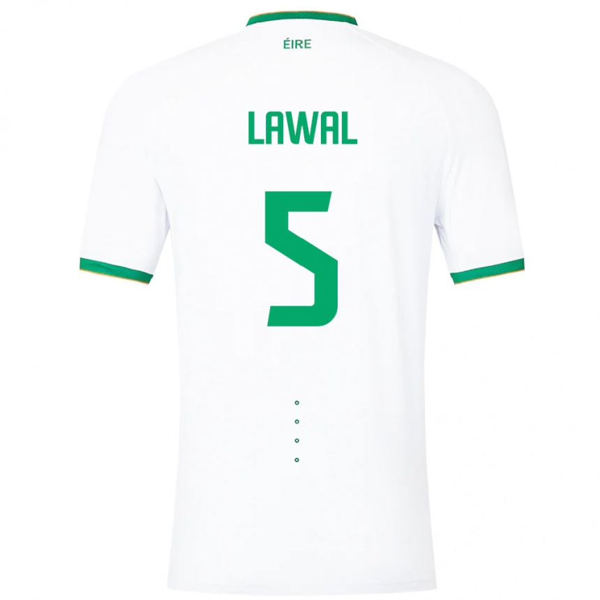 Kids Football Ireland Bosun Lawal #5 White Away Jersey 24-26 T-Shirt Za