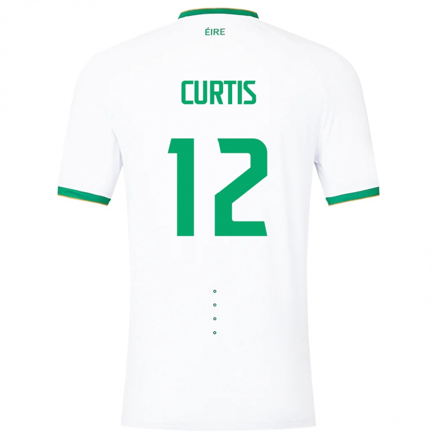 Kids Football Ireland Sam Curtis #12 White Away Jersey 24-26 T-Shirt Za