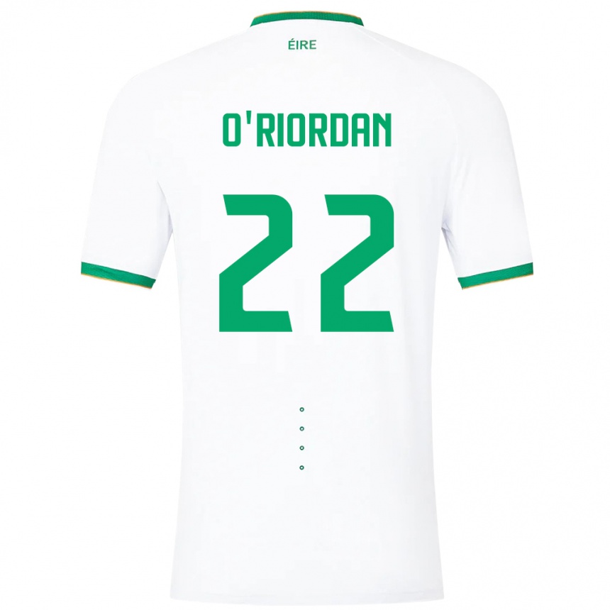 Kids Football Ireland Connor O'riordan #22 White Away Jersey 24-26 T-Shirt Za