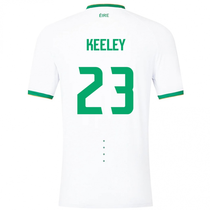 Kids Football Ireland Josh Keeley #23 White Away Jersey 24-26 T-Shirt Za