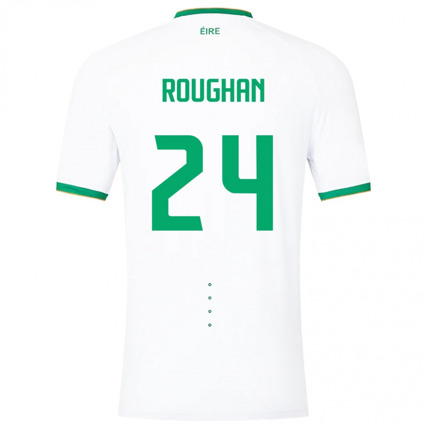 Kids Football Ireland Sean Roughan #24 White Away Jersey 24-26 T-Shirt Za