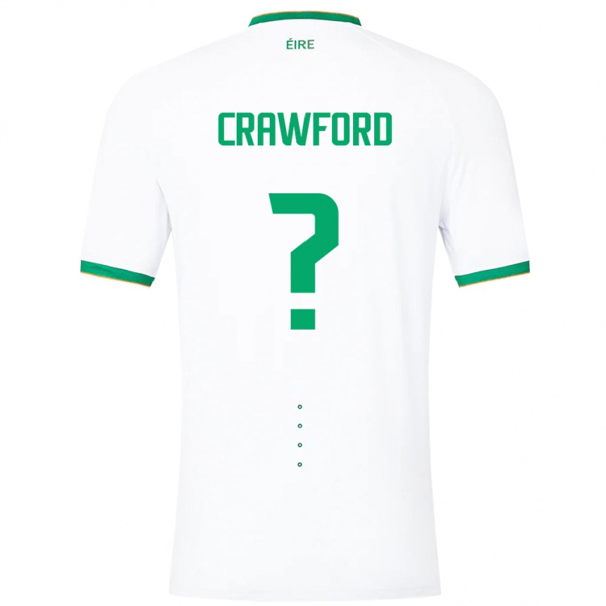 Kids Football Ireland James Crawford #0 White Away Jersey 24-26 T-Shirt Za