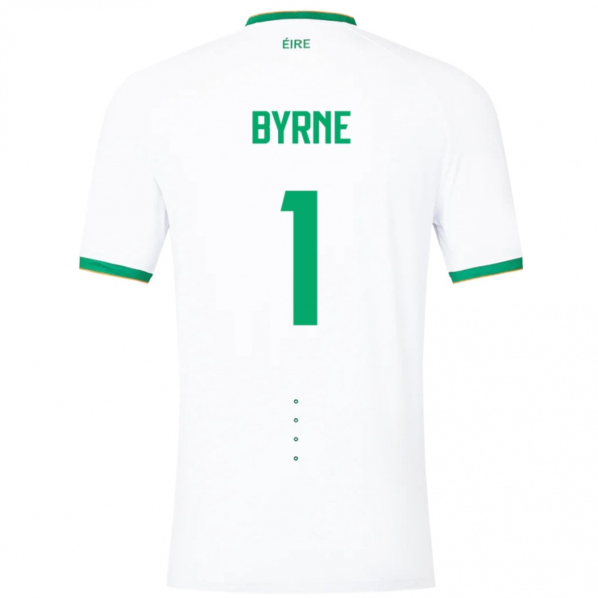 Kids Football Ireland Reece Byrne #1 White Away Jersey 24-26 T-Shirt Za