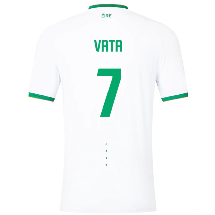 Kids Football Ireland Rocco Vata #7 White Away Jersey 24-26 T-Shirt Za