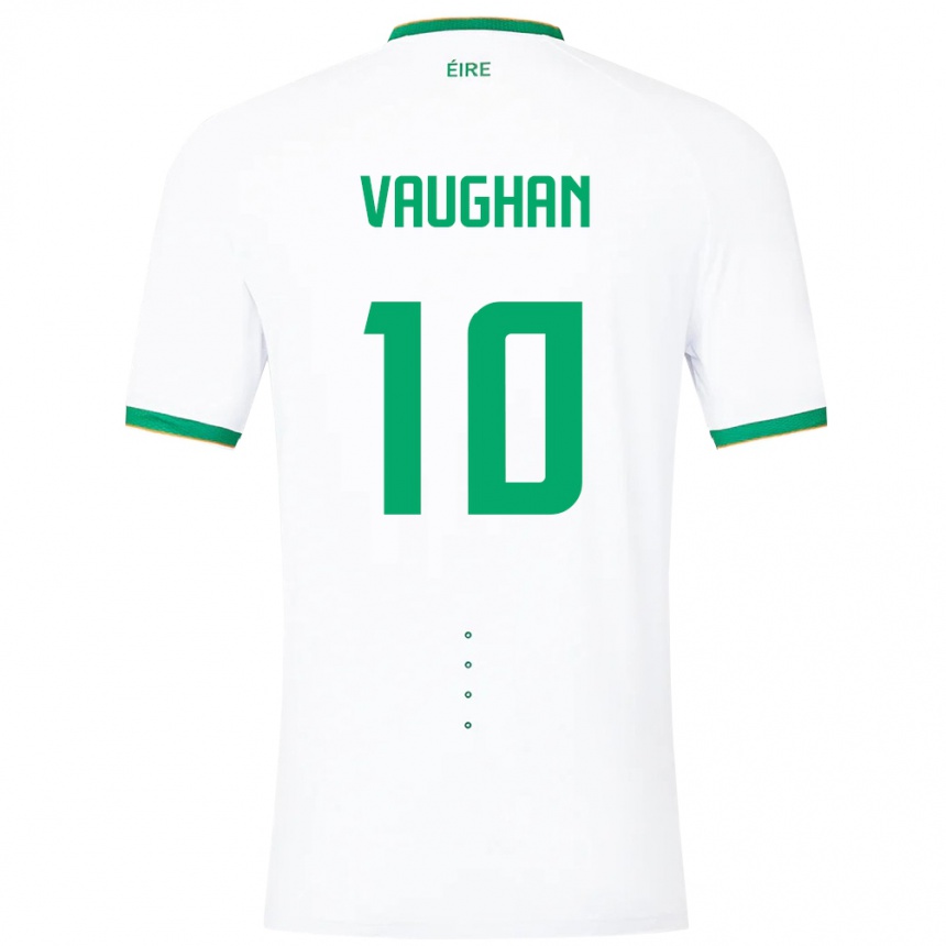 Kids Football Ireland Harry Vaughan #10 White Away Jersey 24-26 T-Shirt Za