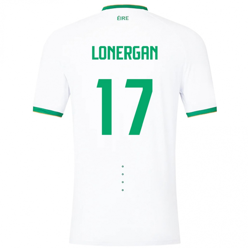 Kids Football Ireland Tom Lonergan #17 White Away Jersey 24-26 T-Shirt Za