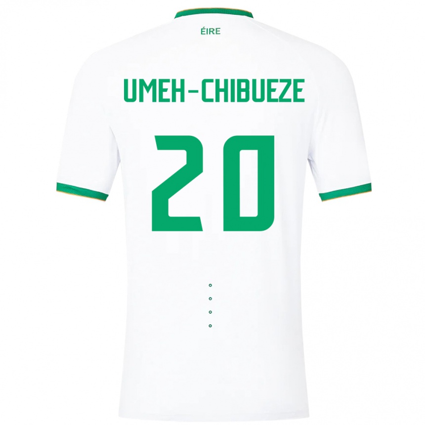 Kids Football Ireland Franco Umeh-Chibueze #20 White Away Jersey 24-26 T-Shirt Za