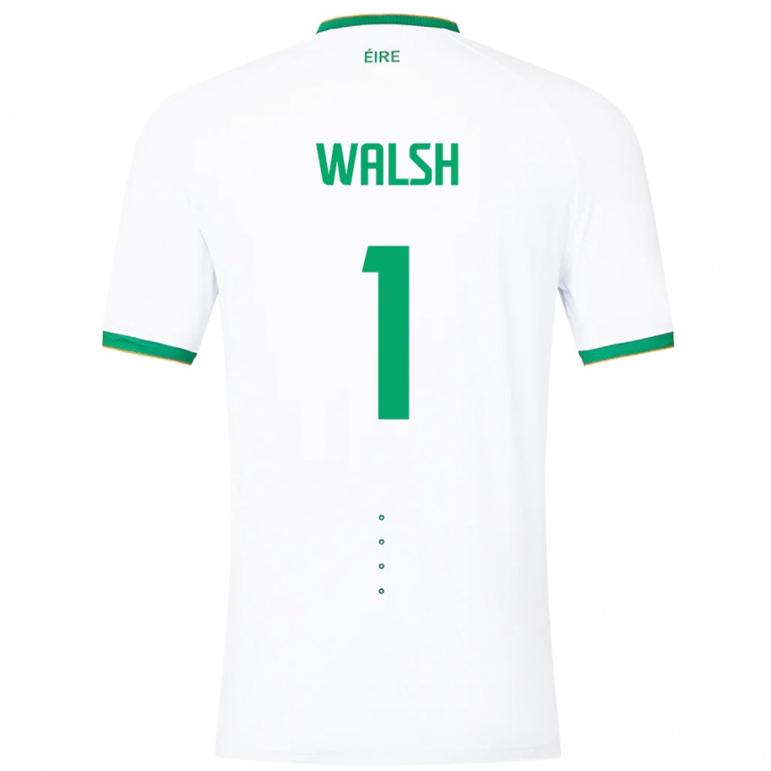 Kids Football Ireland Conor Walsh #1 White Away Jersey 24-26 T-Shirt Za