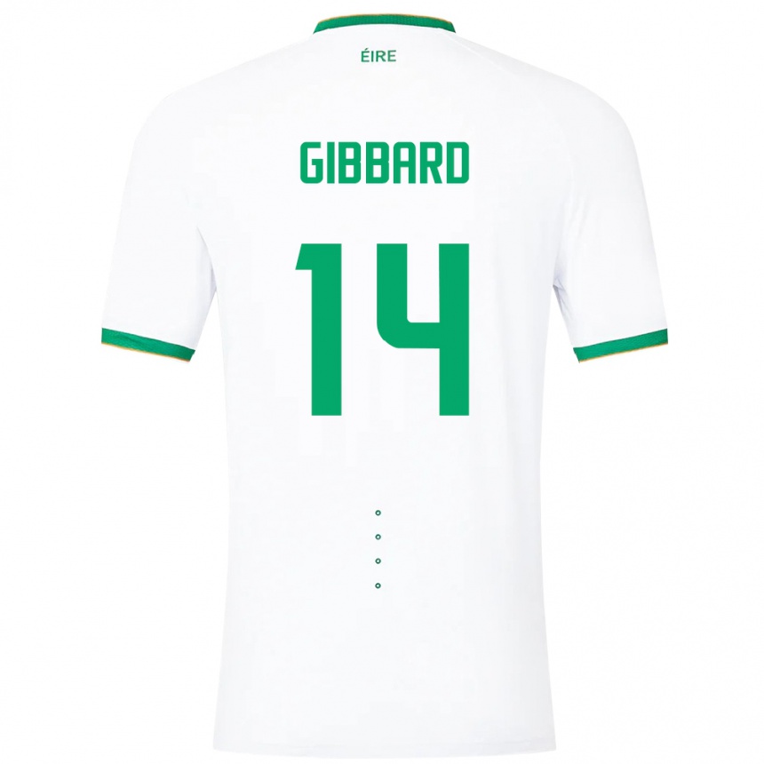 Kids Football Ireland Joseph Gibbard #14 White Away Jersey 24-26 T-Shirt Za