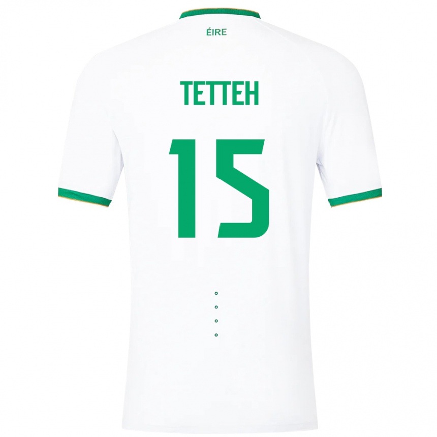 Kids Football Ireland Gideon Tetteh #15 White Away Jersey 24-26 T-Shirt Za