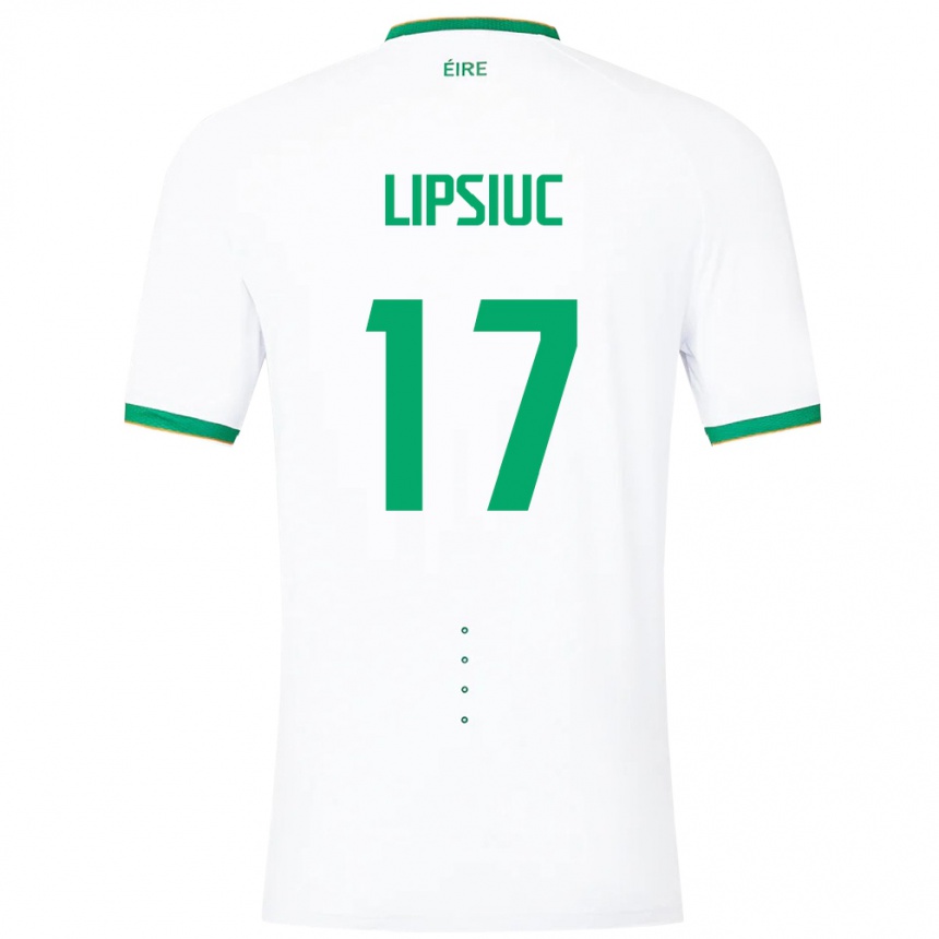 Kids Football Ireland Darius Lipsiuc #17 White Away Jersey 24-26 T-Shirt Za