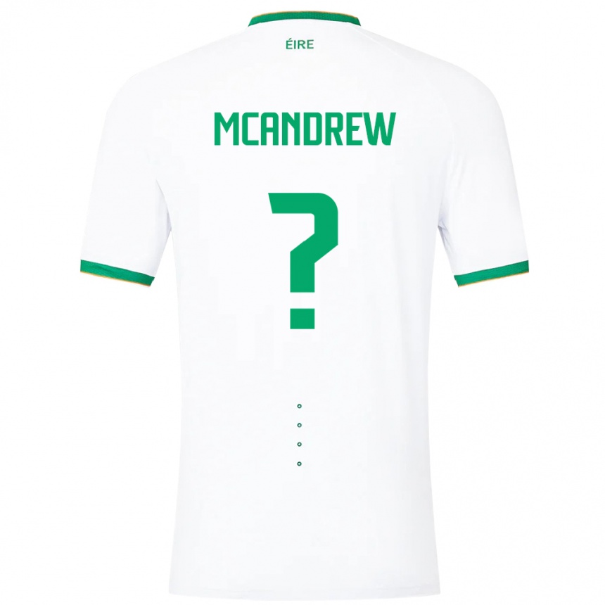 Kids Football Ireland Niall Mcandrew #0 White Away Jersey 24-26 T-Shirt Za