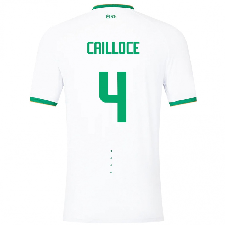 Kids Football Ireland Luca Cailloce #4 White Away Jersey 24-26 T-Shirt Za