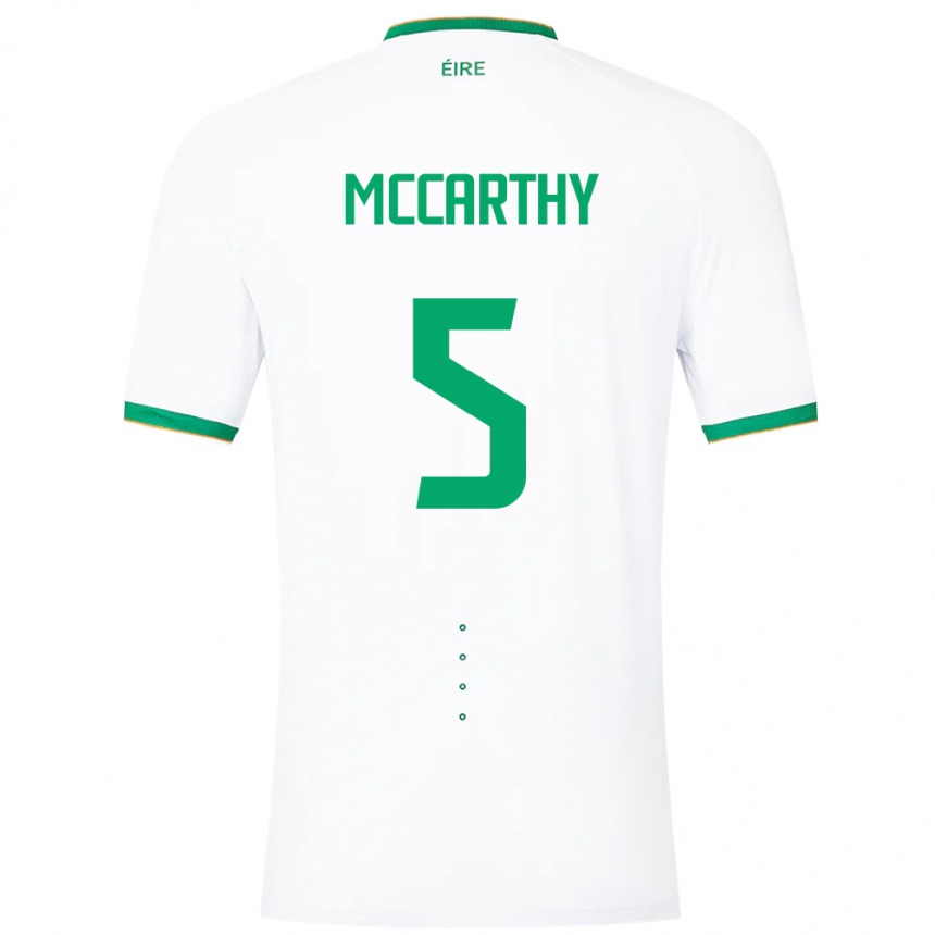 Kids Football Ireland Taylor Mccarthy #5 White Away Jersey 24-26 T-Shirt Za