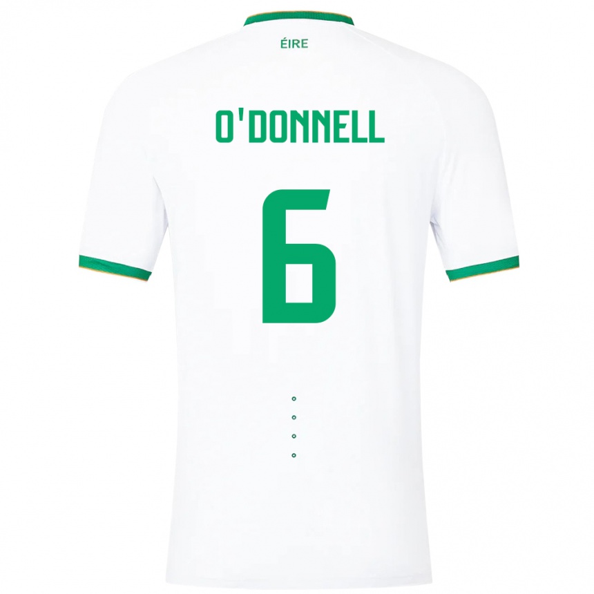 Kids Football Ireland Luke O'donnell #6 White Away Jersey 24-26 T-Shirt Za