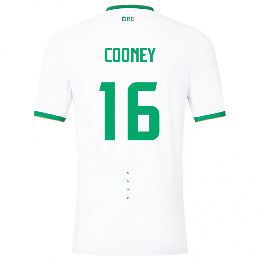 Kids Football Ireland Oisin Cooney #16 White Away Jersey 24-26 T-Shirt Za