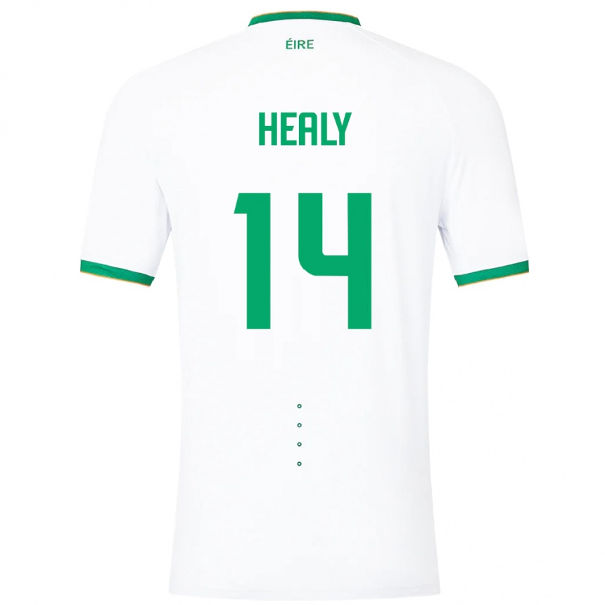 Kids Football Ireland Freya Healy #14 White Away Jersey 24-26 T-Shirt Za