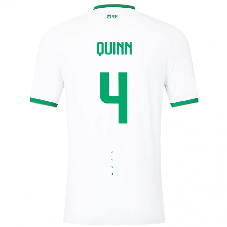 Kids Football Ireland Louise Quinn #4 White Away Jersey 24-26 T-Shirt Za