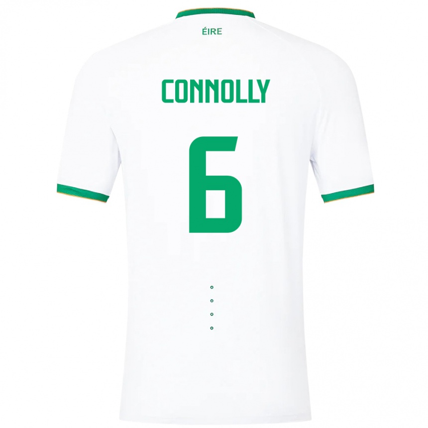 Kids Football Ireland Megan Connolly #6 White Away Jersey 24-26 T-Shirt Za