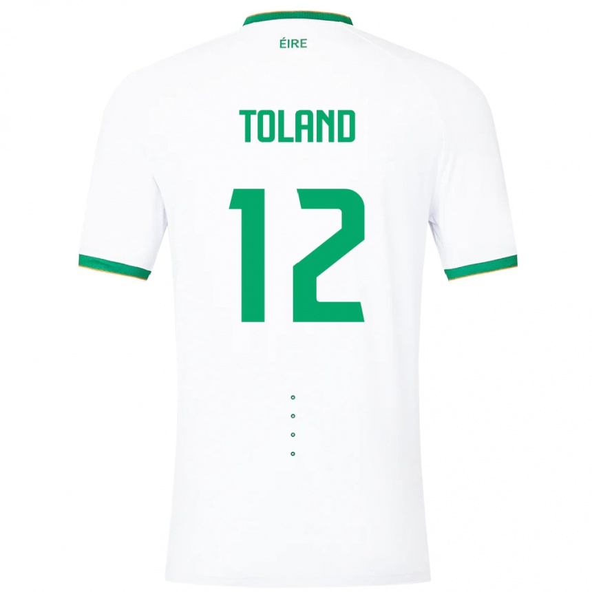 Kids Football Ireland Tyler Toland #12 White Away Jersey 24-26 T-Shirt Za