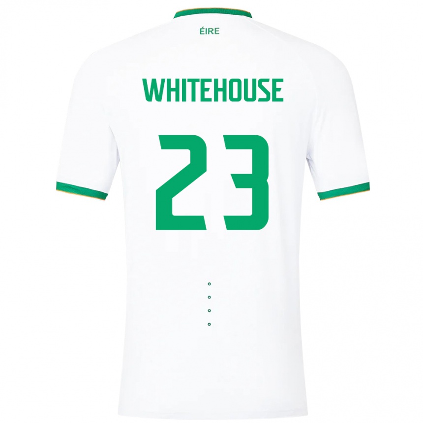 Kids Football Ireland Sophie Whitehouse #23 White Away Jersey 24-26 T-Shirt Za