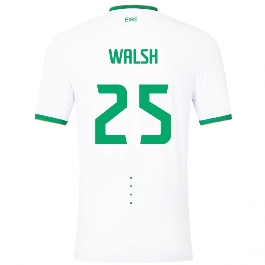 Kids Football Ireland Megan Walsh #25 White Away Jersey 24-26 T-Shirt Za