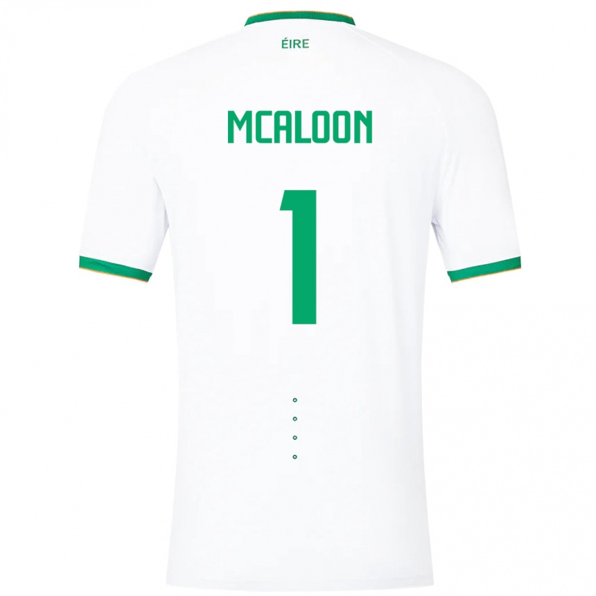 Kids Football Ireland Naoisha Mcaloon #1 White Away Jersey 24-26 T-Shirt Za