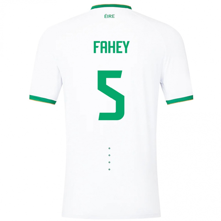 Kids Football Ireland Niamh Fahey #5 White Away Jersey 24-26 T-Shirt Za